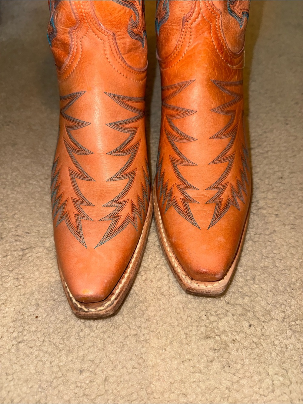 Priscilla orange colored cowgirl boot🧡🍊🎃 - Picture 8 of 12